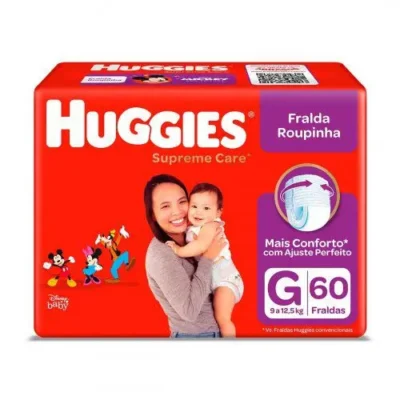 Fralda Calça Huggies G Supreme Care Hiper - 60 Unidades