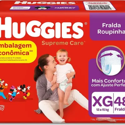Fralda Huggies Supreme Care Hiper Roupinha Tamanho XG Com 48 Unidades