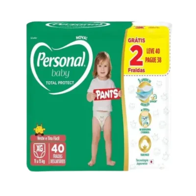 Fralda Personal Baby Total Protect Pants XG 40 Unidades
