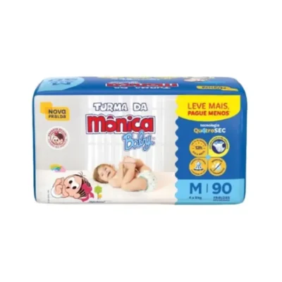 Fraldas descartaveis turma monica giga m c/90 und - Ontex