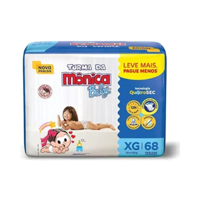 Fralda descartável turma da Monica baby giga xg 68 - turma da mônica