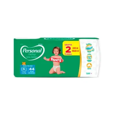 Fralda Descartável Personal Baby Pants G Com 44 Unidades