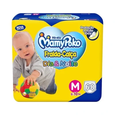 MamyPoko Fralda-Calça Dia&Noite M 68 Unidades