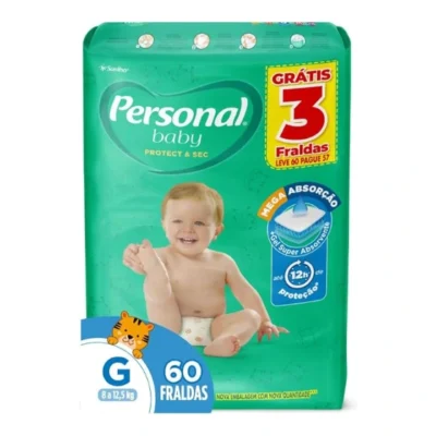Personal Fralda Baby Protect&Sec G, Leve 60 Pague 57 Unidades